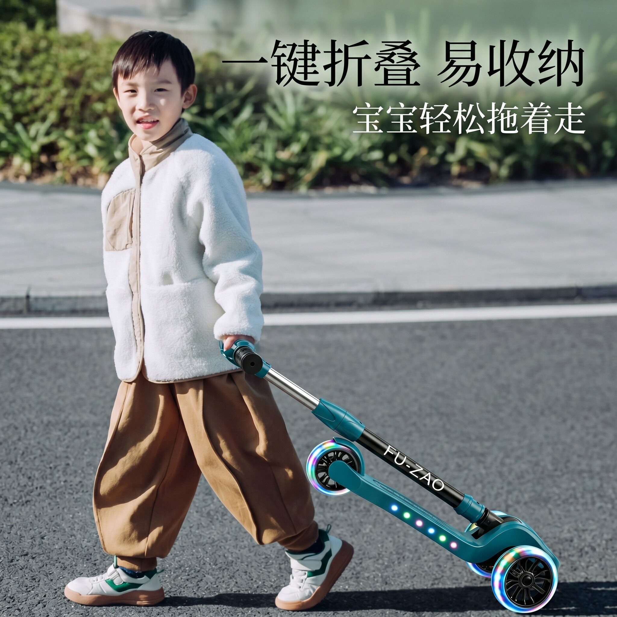 滑板车儿童3到6岁折叠滑行大童6到12岁以上可转弯2026新款多功能