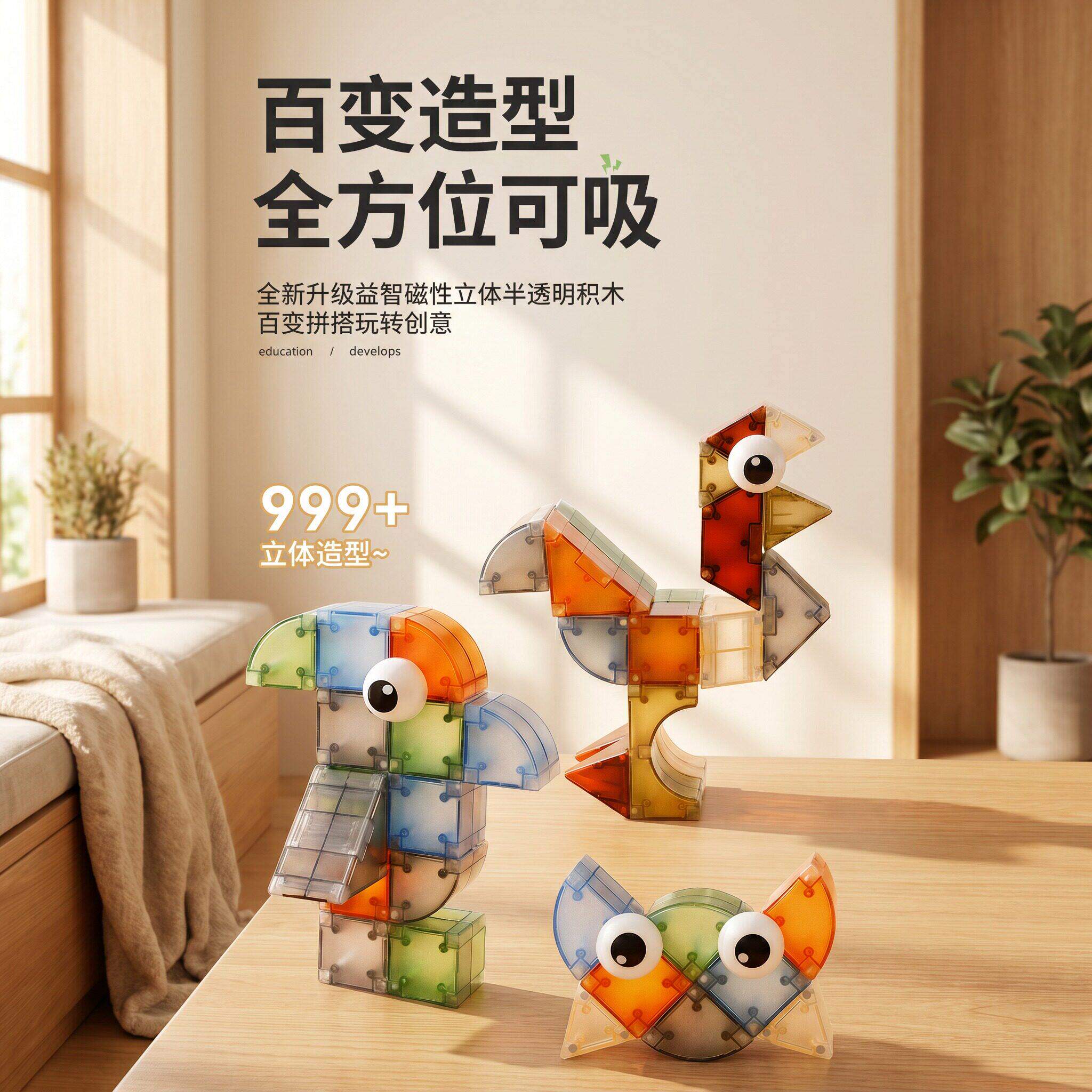 百变磁力片全方位可吸