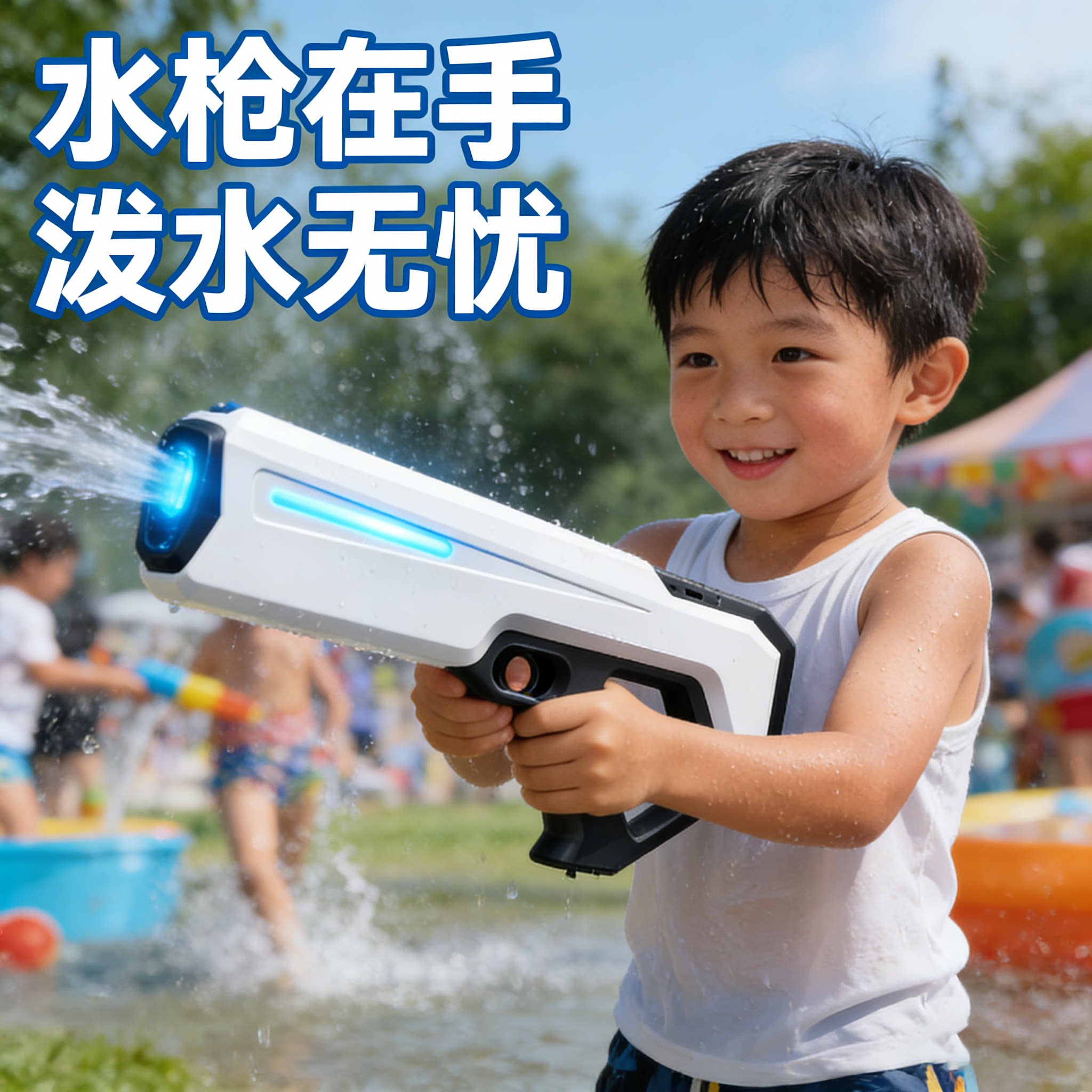 电动连发强力水枪儿童戏水玩具