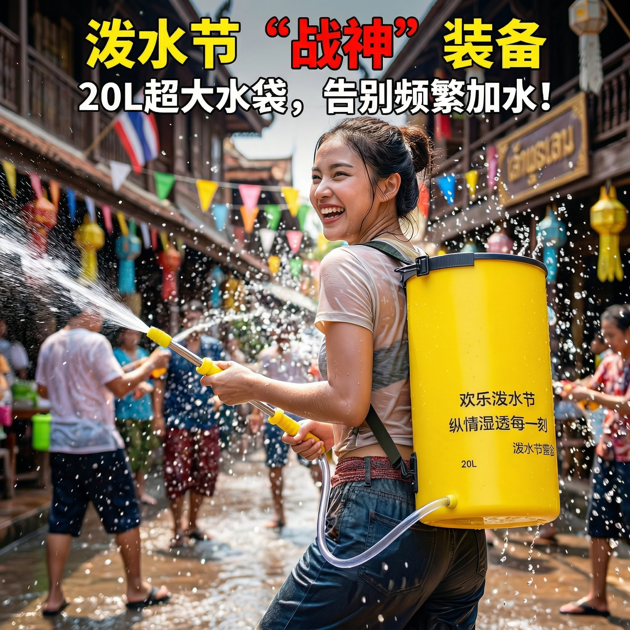 夏日泼水节背包式强力远射水枪