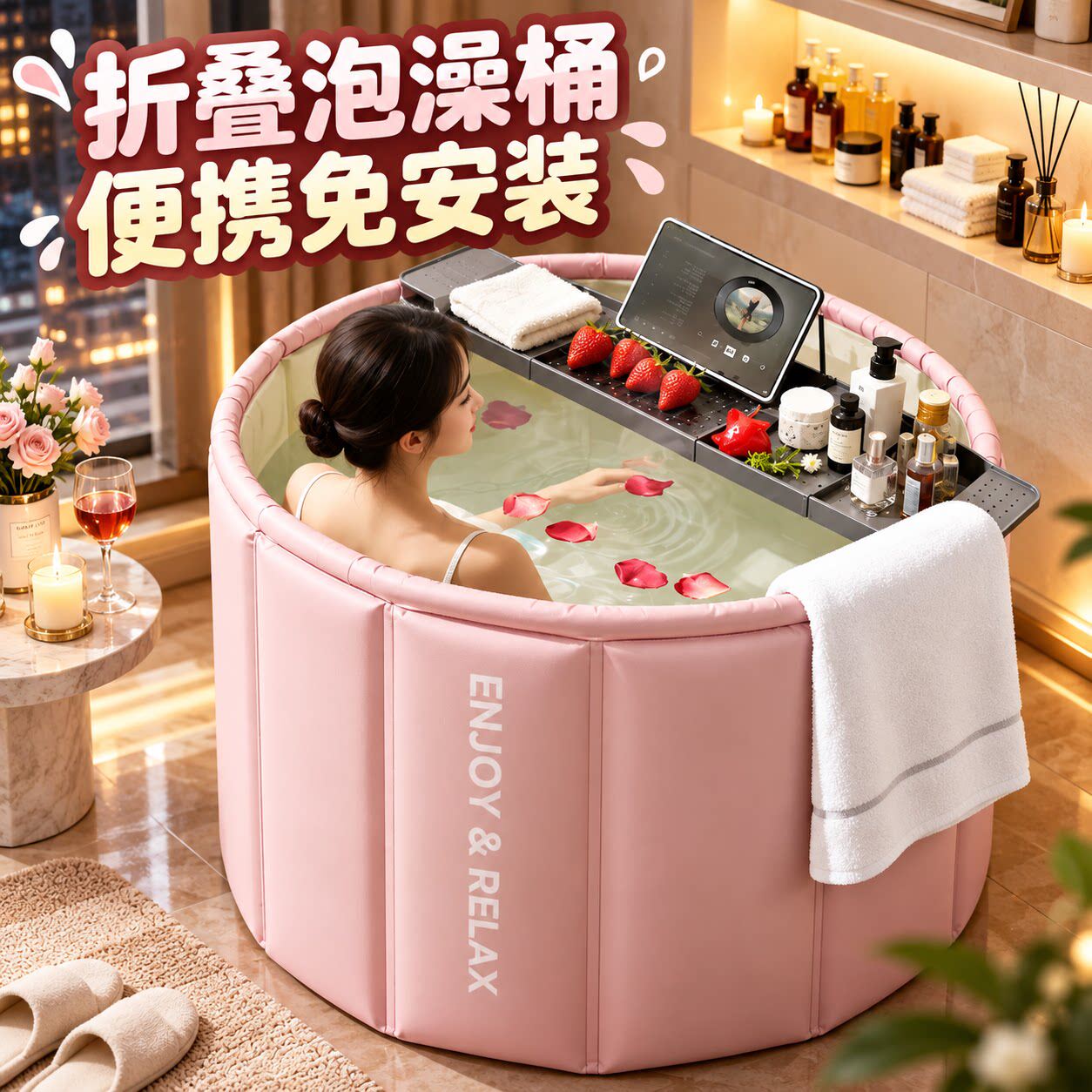 家用成人浴桶折叠加厚沐浴桶泡澡
