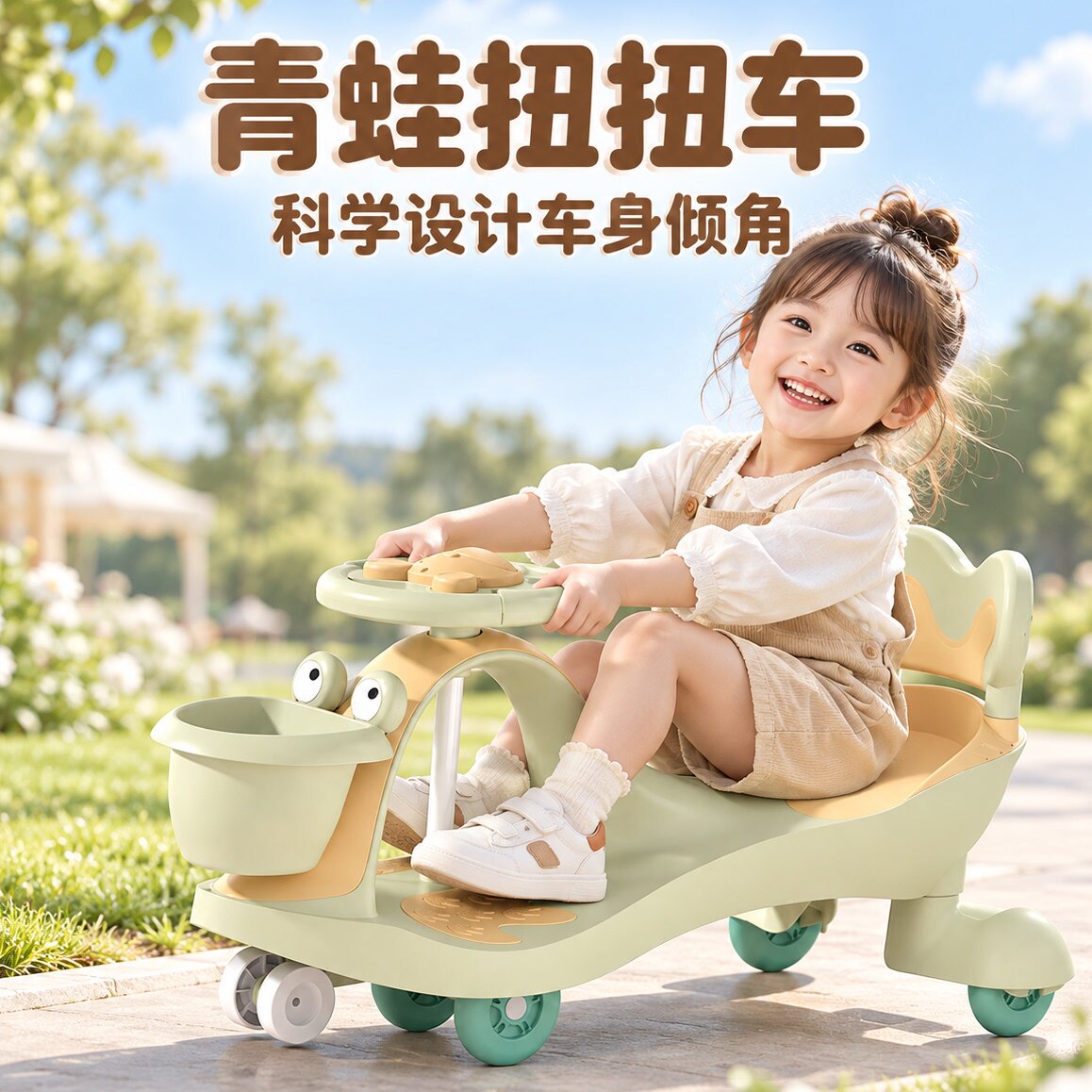 儿童扭扭车防侧翻大人可坐双人