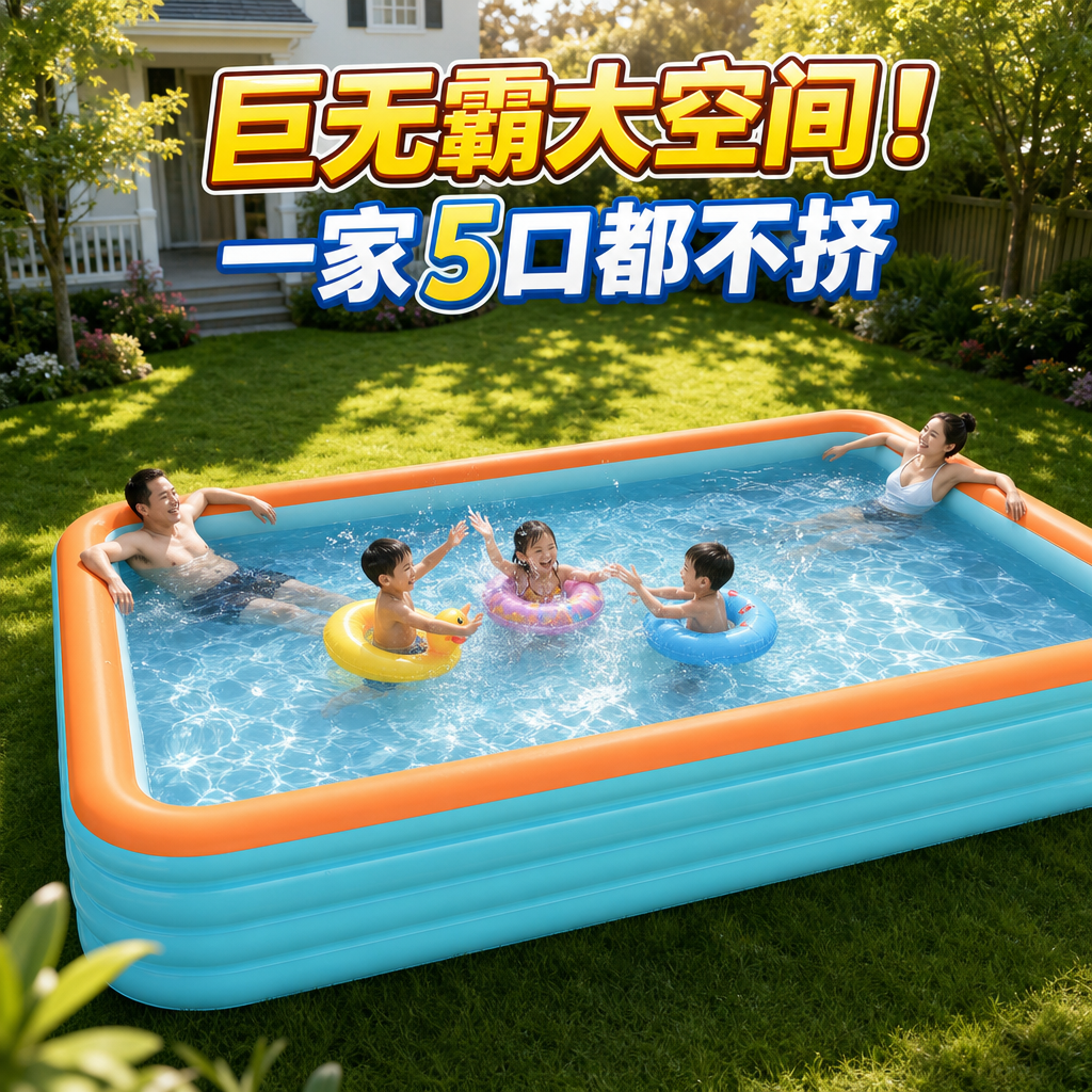 充气游泳池宝宝家庭大型室内玩水气垫蓄水设备大人便携式移动洗澡