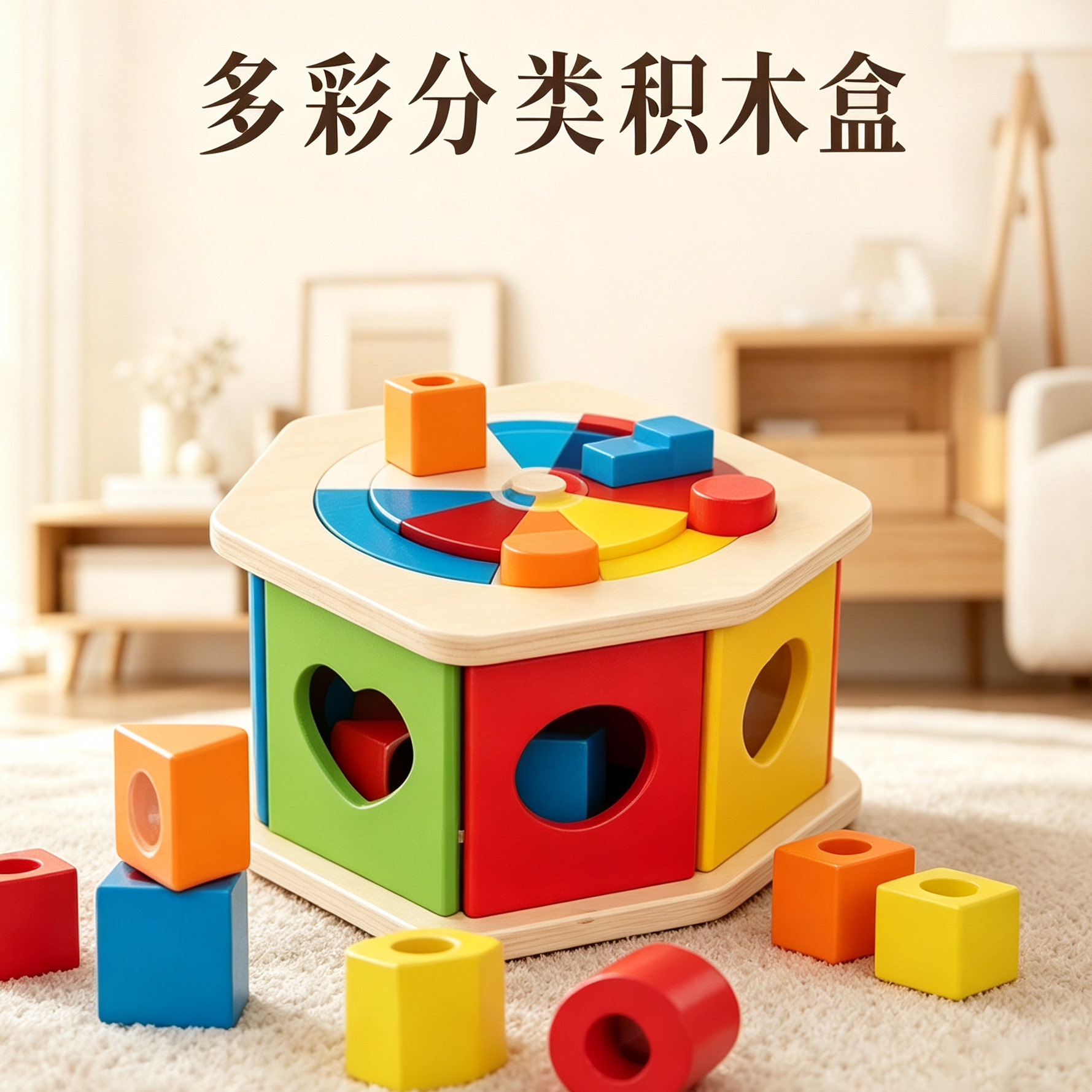 婴幼儿因果关系多面体配对盒