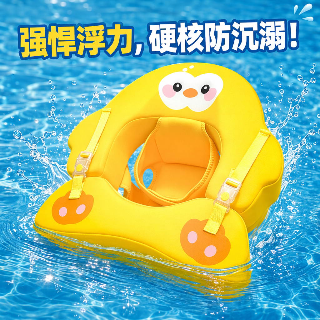 婴幼儿防侧翻免充气可调游泳圈