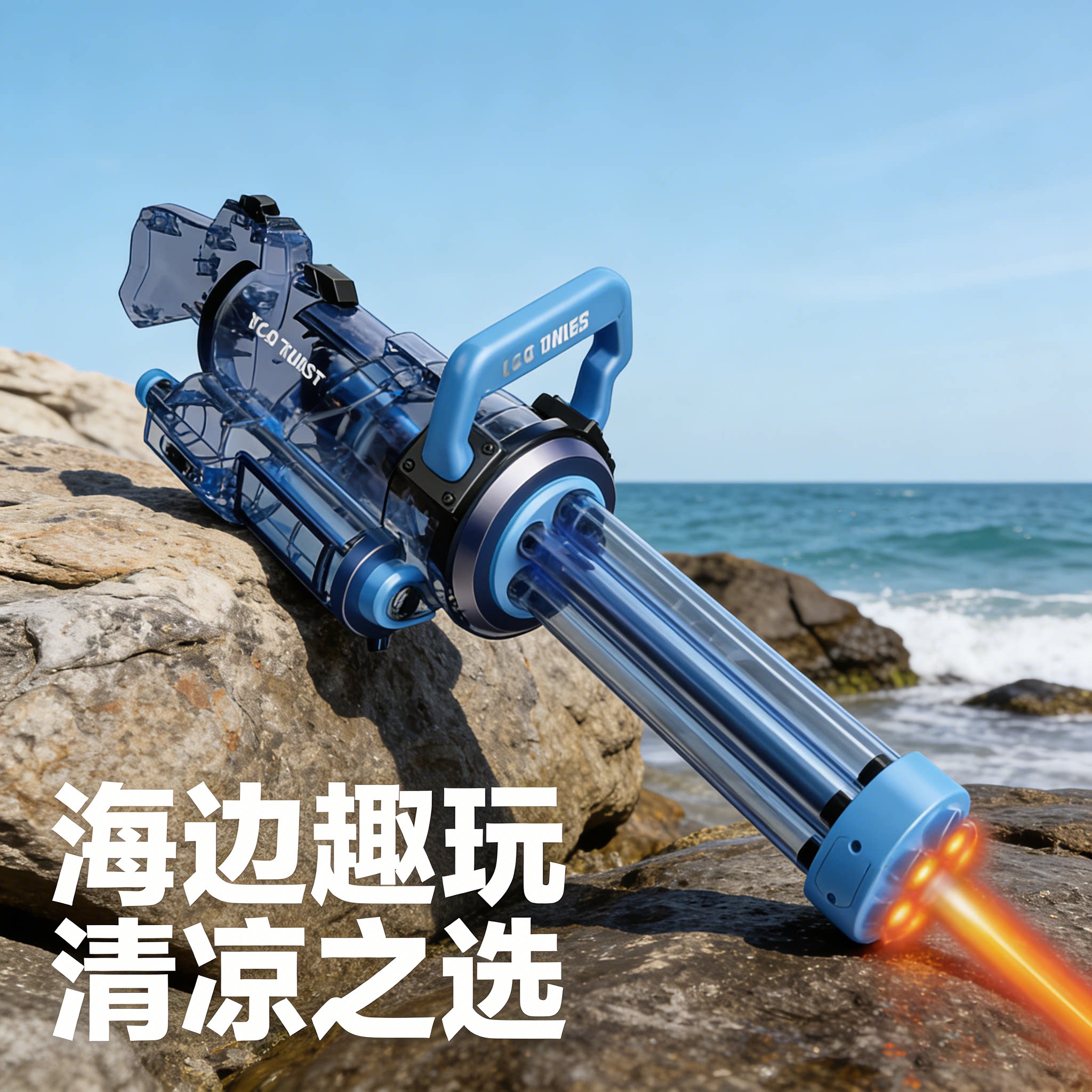 儿童自动加特林水枪大容量漂流