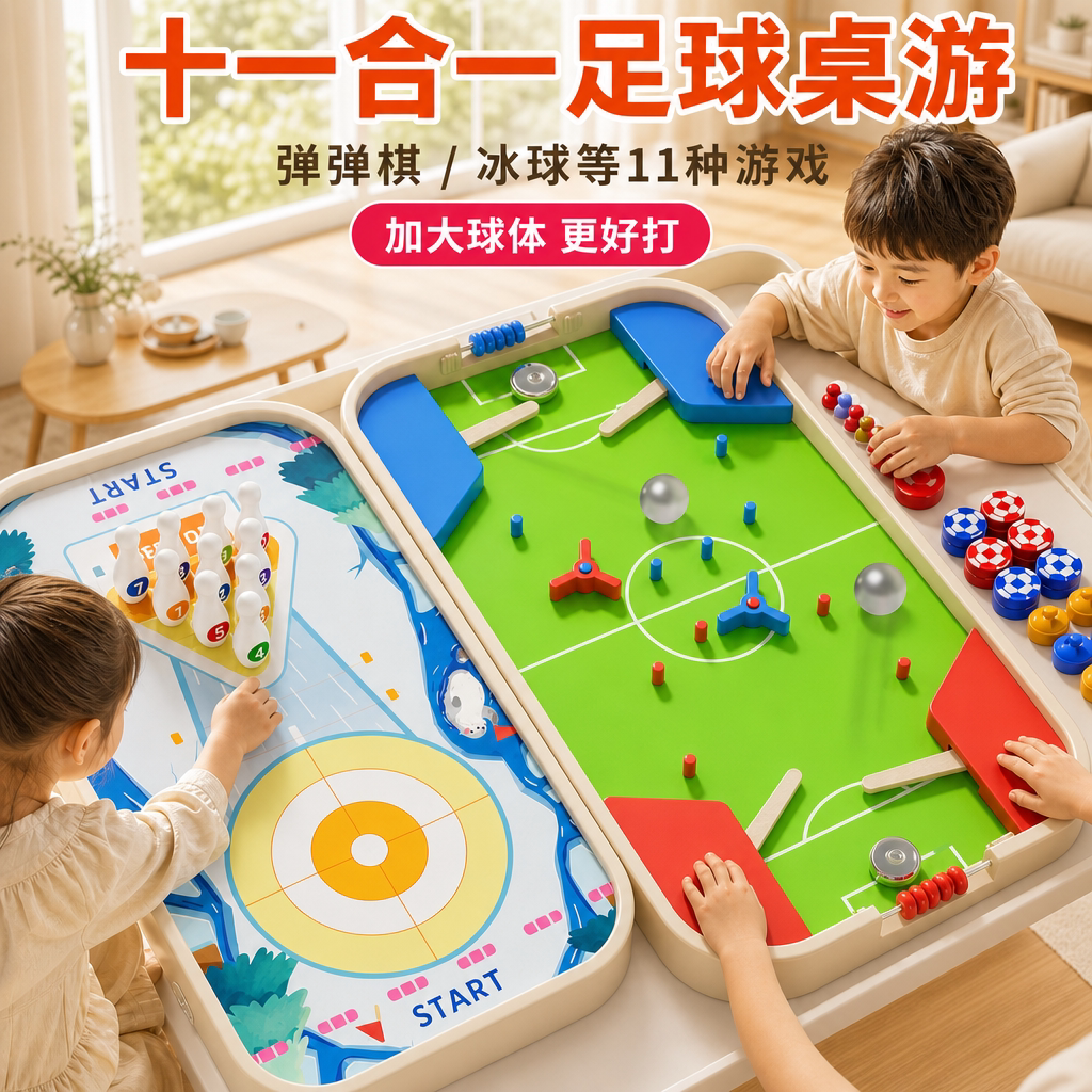 【十一种玩法】儿童桌面足球玩具