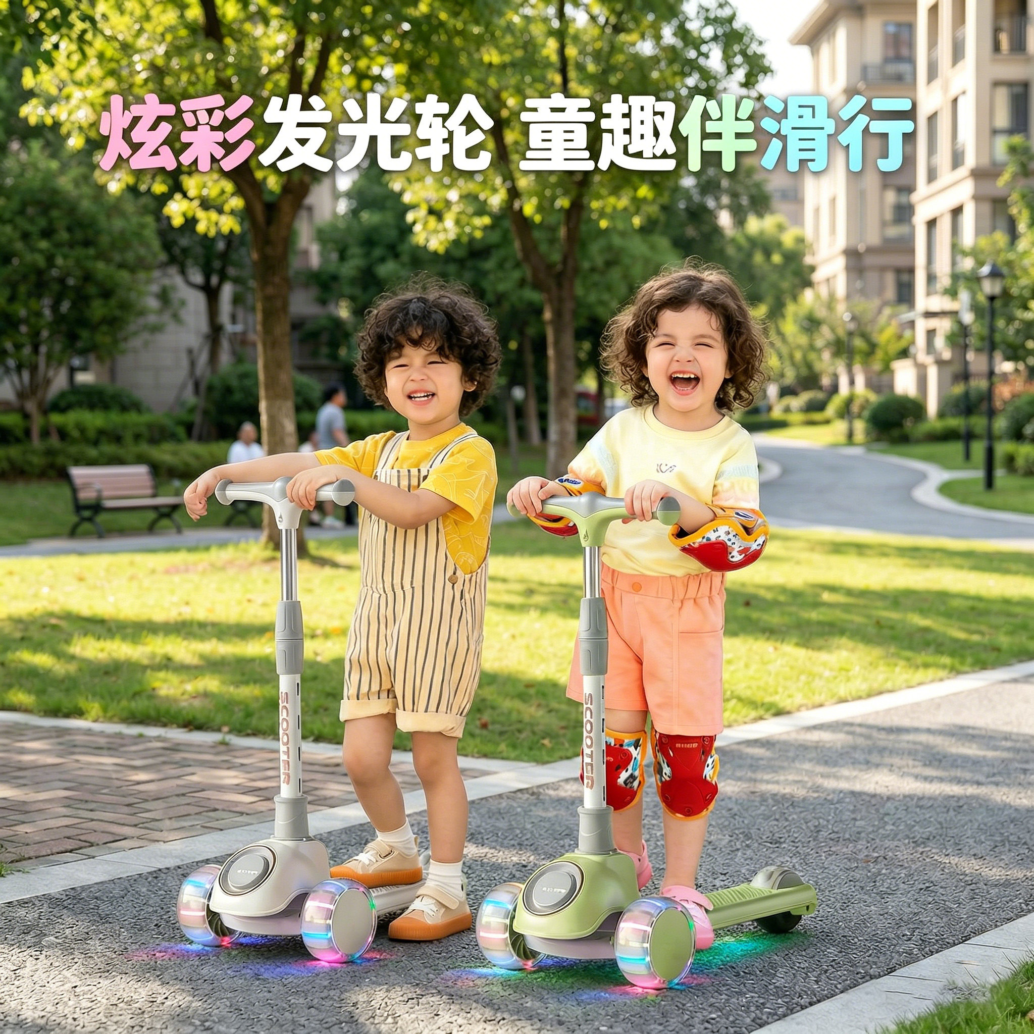 滑板车儿童2026新款3到6岁折叠多功能二合一6到12岁以上平衡滑行
