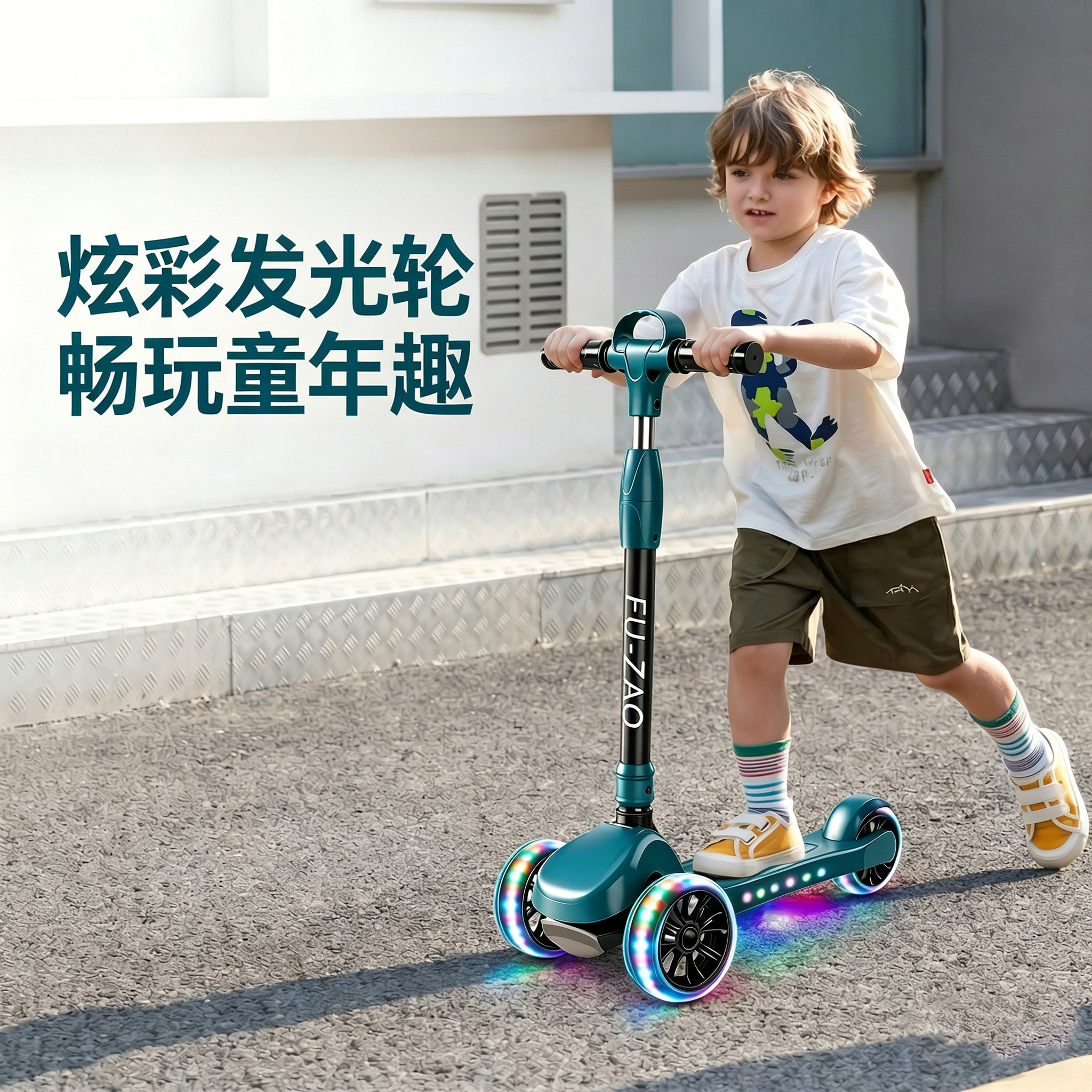 儿童滑板车3到6岁折叠滑行大童6到12岁以上可转弯2026新款多功能