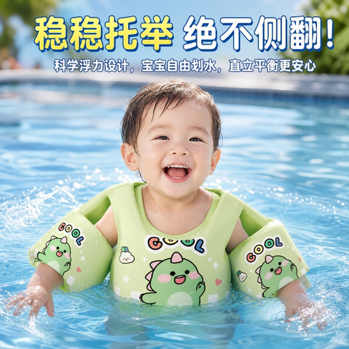 婴儿免充气可调安全浮力游泳圈