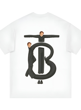 26SS新款夏恶搞潮牌轻奢小香风休闲宽松情侣美式复古重磅短袖T恤