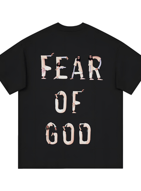 26SS新款夏季恶搞FOG潮牌美式高街轻奢潮奢宽松休闲情侣装短袖T恤