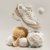 斯凯奇女鞋 150240 加绒保暖运动熊猫鞋 防滑厚底卷毛熊老爹鞋 秋冬季