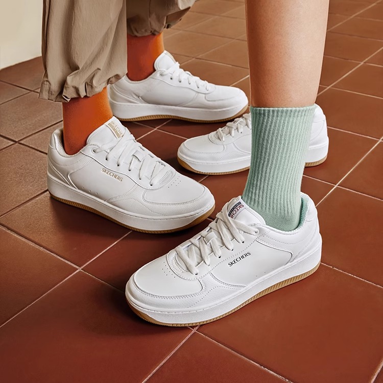 斯凯奇2025夏季新品男女同款板鞋轻弹减震透气舒适百搭休闲运动鞋