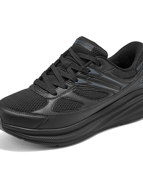 斯凯奇BOB'S MENS低帮运动鞋男成人灰色橄榄绿全黑色合成革透气