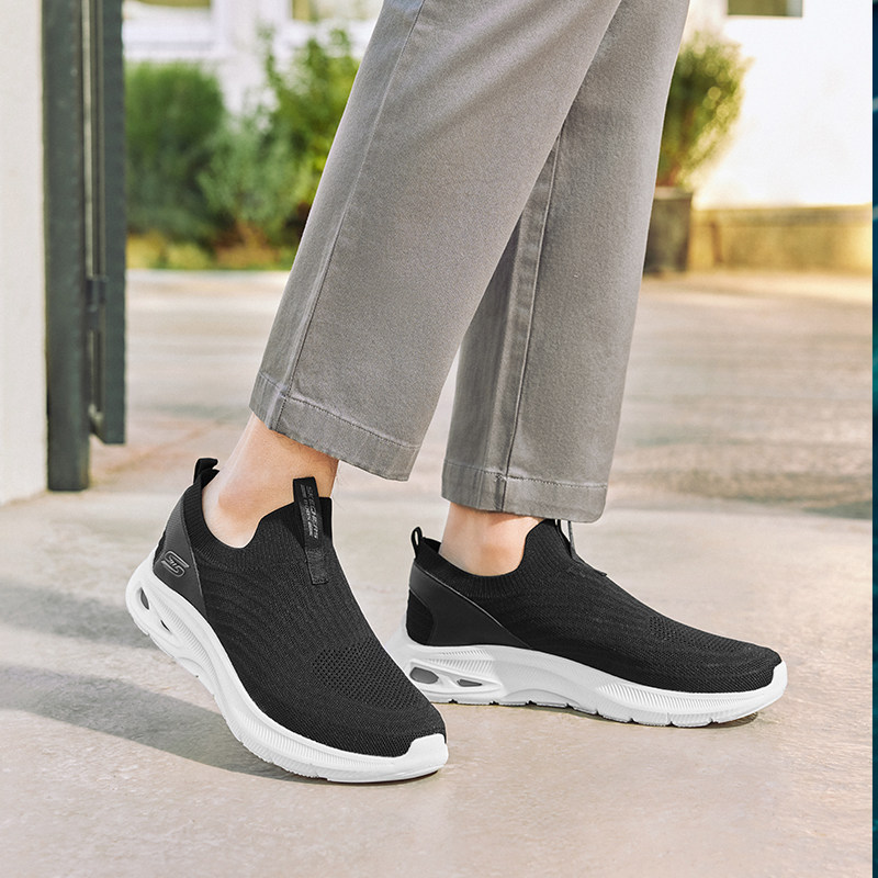 斯凯奇男子绑带设计运动休闲鞋圆头厚底轻质舒适一脚蹬懒人鞋子,运动鞋new,其它运动鞋,淘宝优惠券,粉丝福利购,淘宝优惠卷