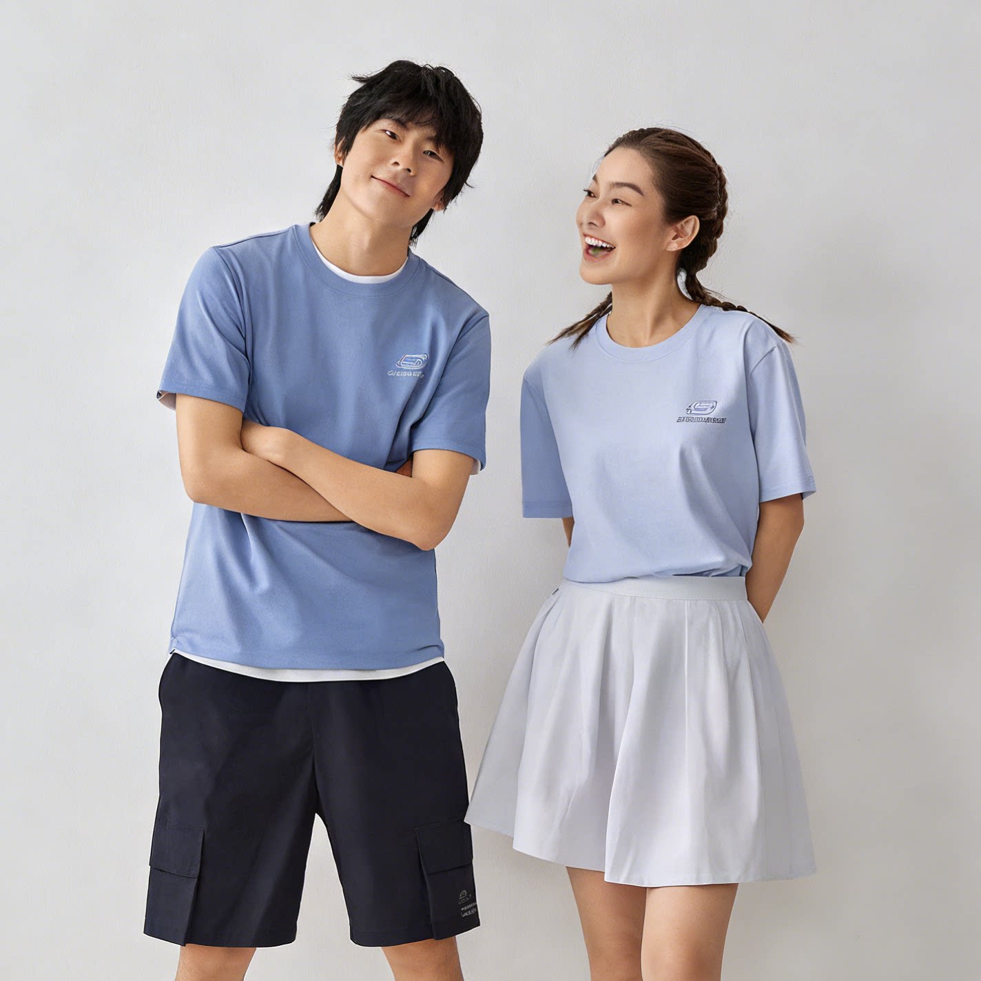 斯凯奇男女情侣款凉感短袖T恤新款舒适速干运动时尚百搭上衣