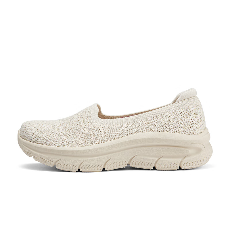 Skechers斯凯奇女鞋春季新款一脚蹬厚底健步鞋时尚休闲单鞋158853