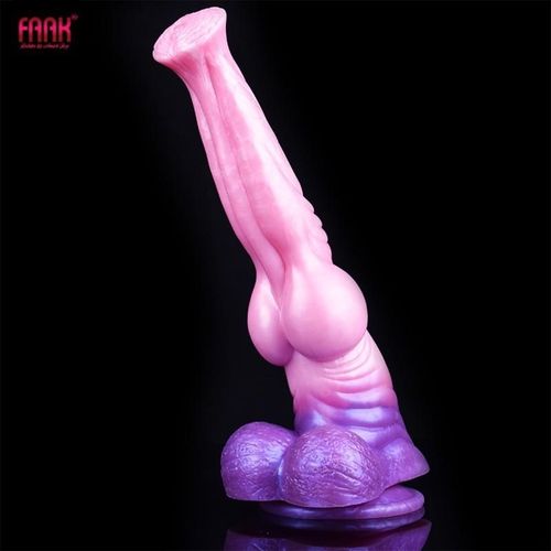 FAAK Big Knot Horse Dildo With Suction Cup Liquid Silicone L