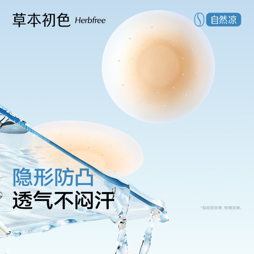 草本初色胸贴女防凸点隐形无痕2026新款防滑透气凉感硅胶轻薄乳贴