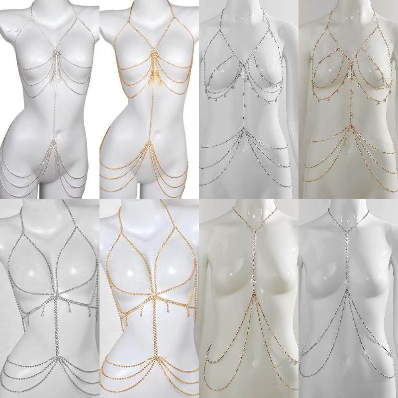 流苏身体链日韩风格女性情趣饰品 水钻锁骨链全身装饰