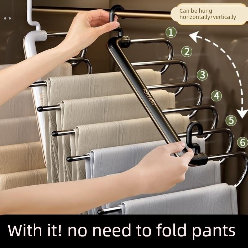 裤架挂裤子专用衣架家用无痕收纳裤夹子夹学生宿舍用折叠挂架神器