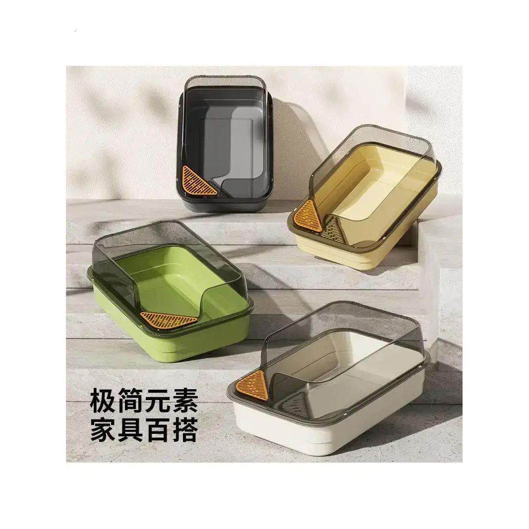 超大号猫厕所防溅砂巨大号半封闭开放式屎盆猫咪用品