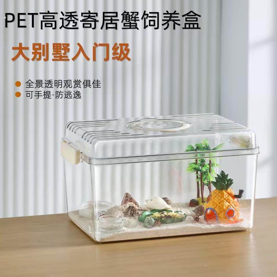 手提宠物饲养盒甲虫饲养盒寄居螃蟹仓鼠守宫饲养箱乌龟爬宠外带盒