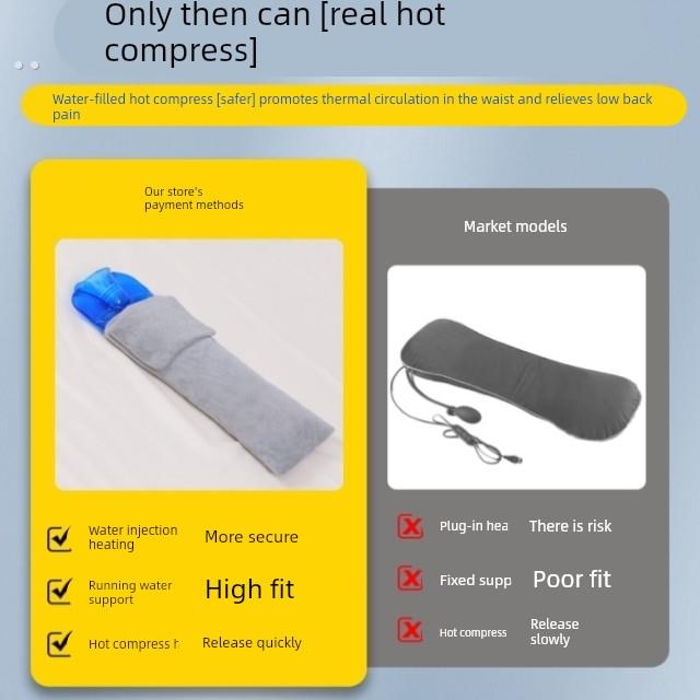 暖腰热敷热水袋腰枕腰间盘突出睡觉专用护腰托促进血液循环靠腰垫
