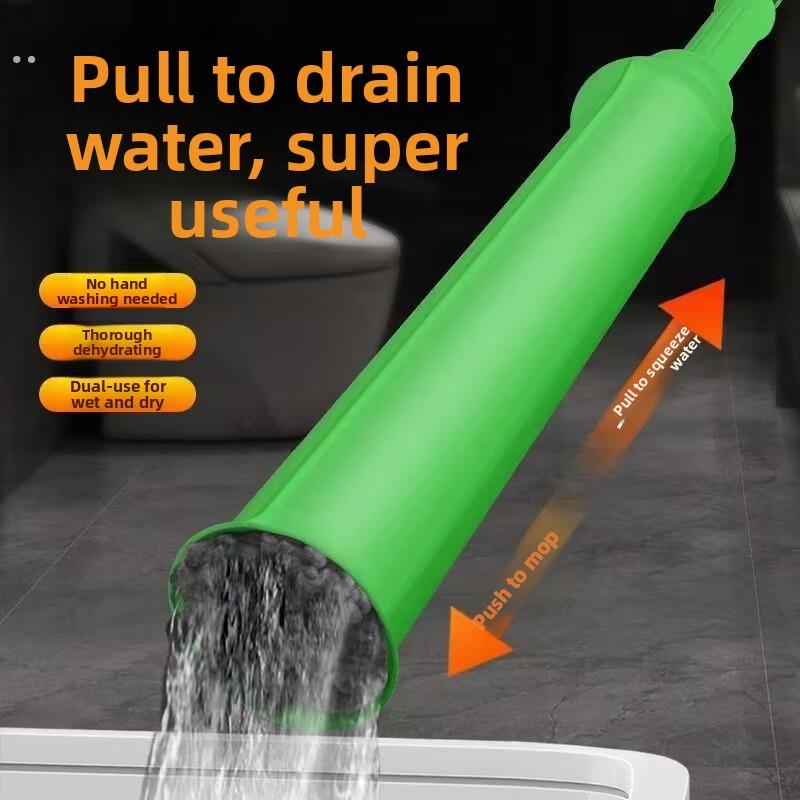 自拧水拖把免手洗竹纤维家用懒人旋转筒拖把超吸水多功能干湿两用