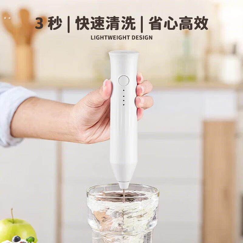 电动奶泡机不锈钢搅拌器打蛋器厨房家用烘焙咖啡搅拌棒电动打蛋器