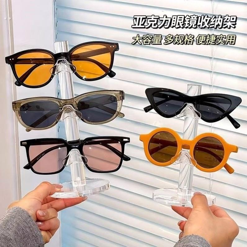 透明亚克力眼镜展示架太阳镜墨镜支架陈列架床头近视眼镜收纳神器