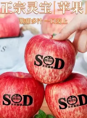 2025灵宝正宗寺河山SOD红富士苹果礼盒装新鲜天然富硒脆甜爽口