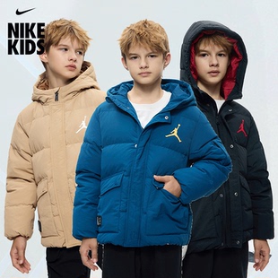 Nike air jordan/耐克童装2024新款儿童加厚保暖中大童男童羽绒服