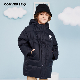 converse匡威儿童长款羽绒服冬季新款加厚保暖男女童休闲潮流外套