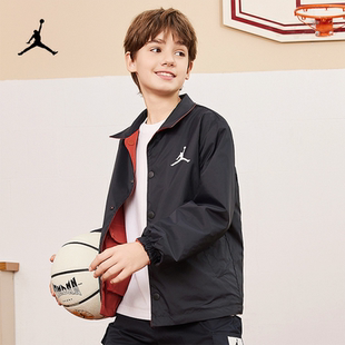 JORDAN乔丹新年红色儿童装男童夹克春秋款中大童拜年双面外套防风