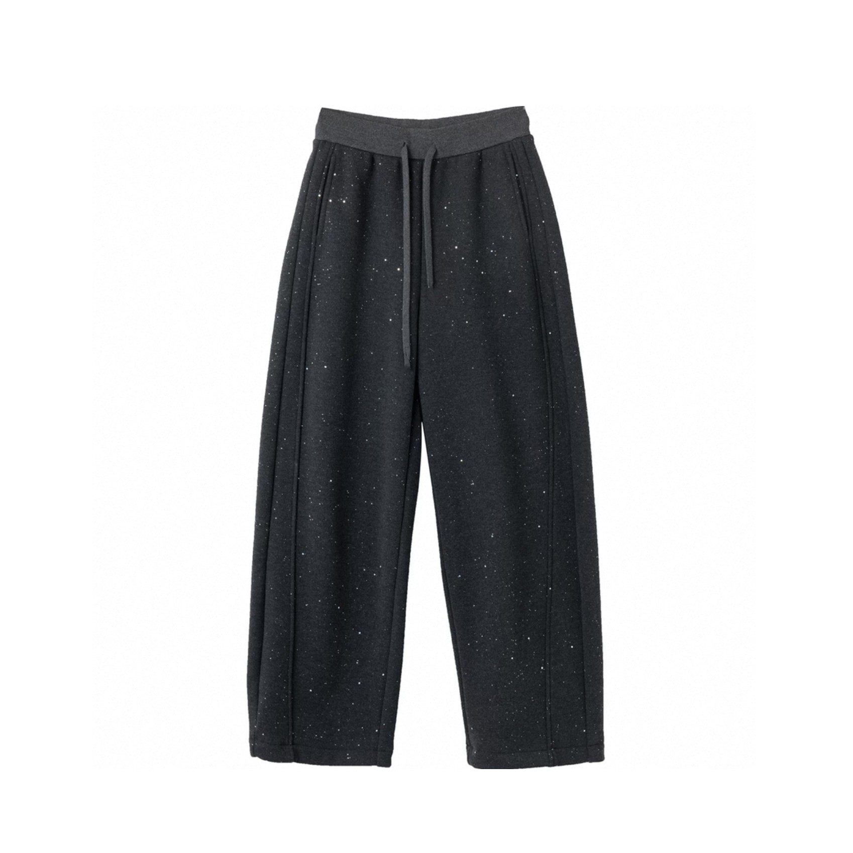 【玉米专享】加绒 弯刀裤阔腿裤 亮晶晶宽松休闲弯刀裤女