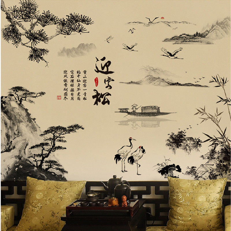 xh9262中国壁纸山水电视背景墙