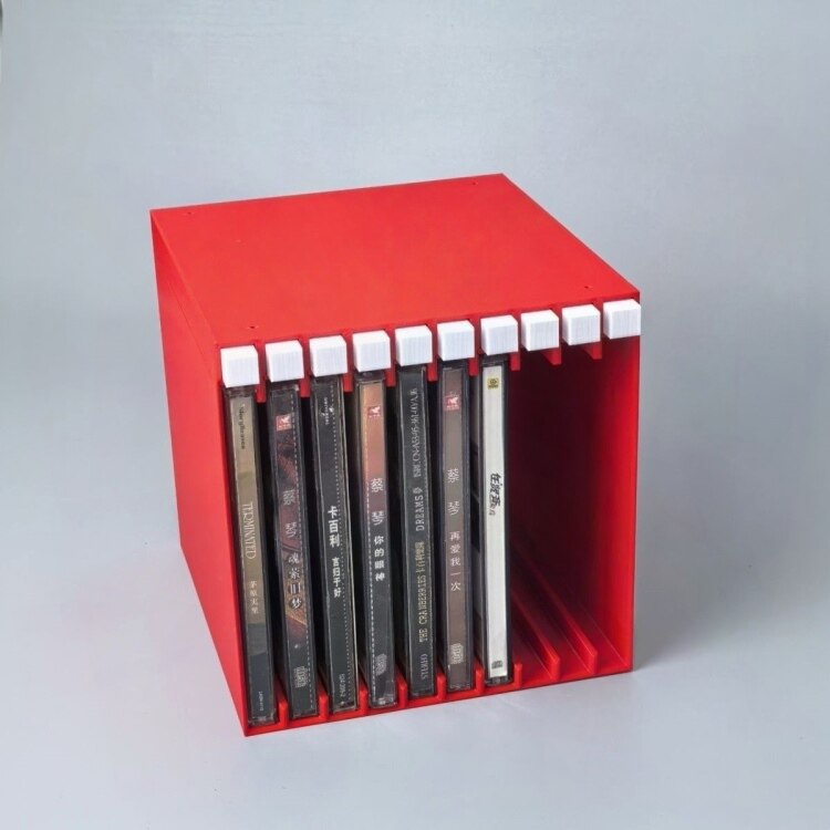 CD碟片收纳盒整理架弹出式桌面cd专辑展示架光盘整理架图片
