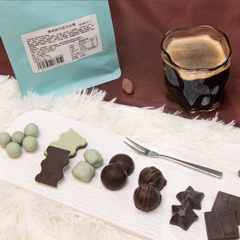 ChocoMagic巧可曼薄荷味巧克力七口味纯可可脂黑巧清凉薄巧酒心巧,零食/坚果/特产,混合巧克力,淘宝优惠券,粉丝福利购,淘宝优惠卷