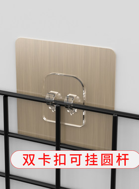 免打孔置物架黏贴片卡扣挂钩强力黏胶浴室厨房磁砖贴墙壁无痕黏钩