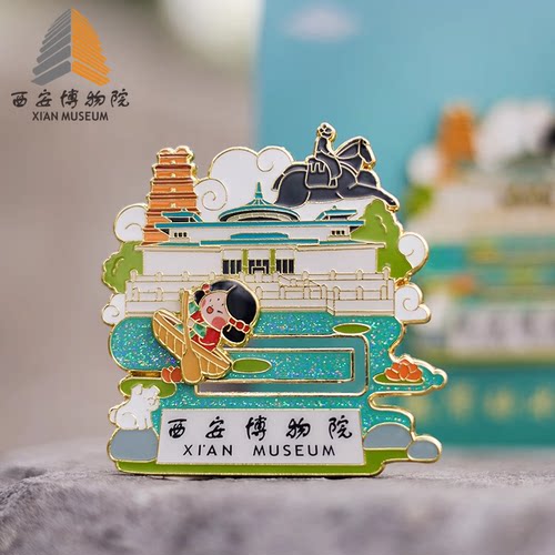 西安博物院文创滑动金属冰箱贴