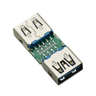 USB3.0A母转3.0母头二合一带板直边转接头真10G传输L31.5mm