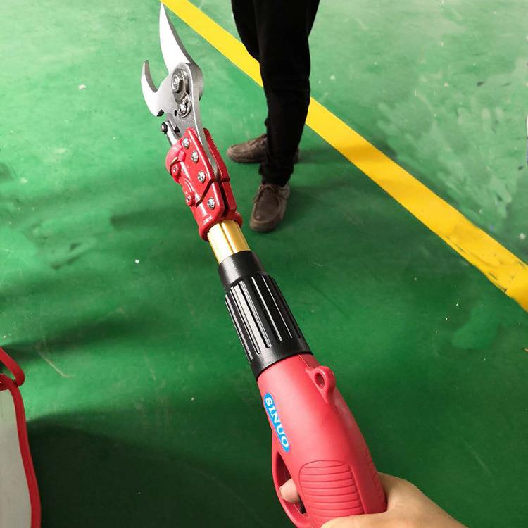 户外高空锂电池电动修枝剪 大直径张口粗枝剪树机 4公分剪枝机