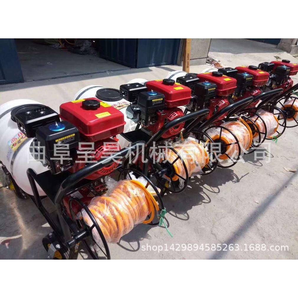 四轮汽油打药机 手推车大容量果园喷药机 喷射距离远易启动促销价