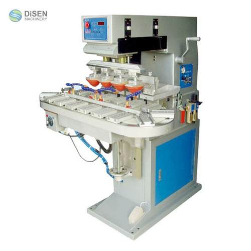 M4-C四色转盘移印机 多色气动移印机 广州半自动全新移印机厂家