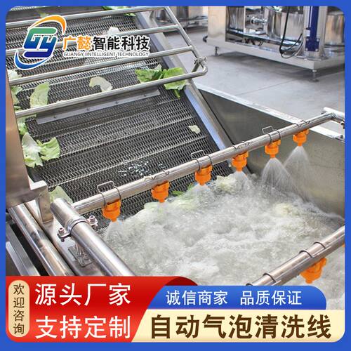 山野菜高压喷淋鼓泡式清洗设备 玉米不锈钢气泡清洗机 喷淋式洗果