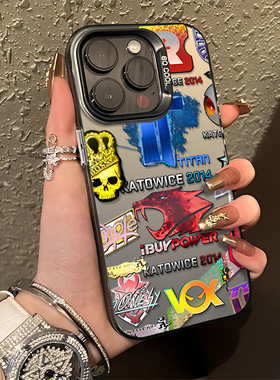 全息泰坦贴纸csgo适用苹果15手机壳16/iphone14promax印花集13小众12mini高级感11新款x男8plus周边17游戏xs