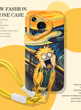 漫画鬼灭之刃适用华为pura80手机壳mate70pro挂绳nova14新款p60我妻善逸13抽象50二次元40/12/30/11/15/9/8/7