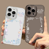 z9turbo vivo5 证件8 猫咪相框手机壳适用iqoo15透明iqooneo10拍立得13情侣12pro可放小卡11s新款 7se z1x